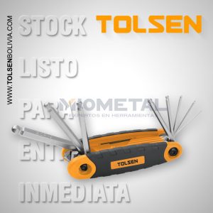 20068 JGO DE LLAVES HEXAGONALES PUNTA BOLA PLEGABLE 8PCS