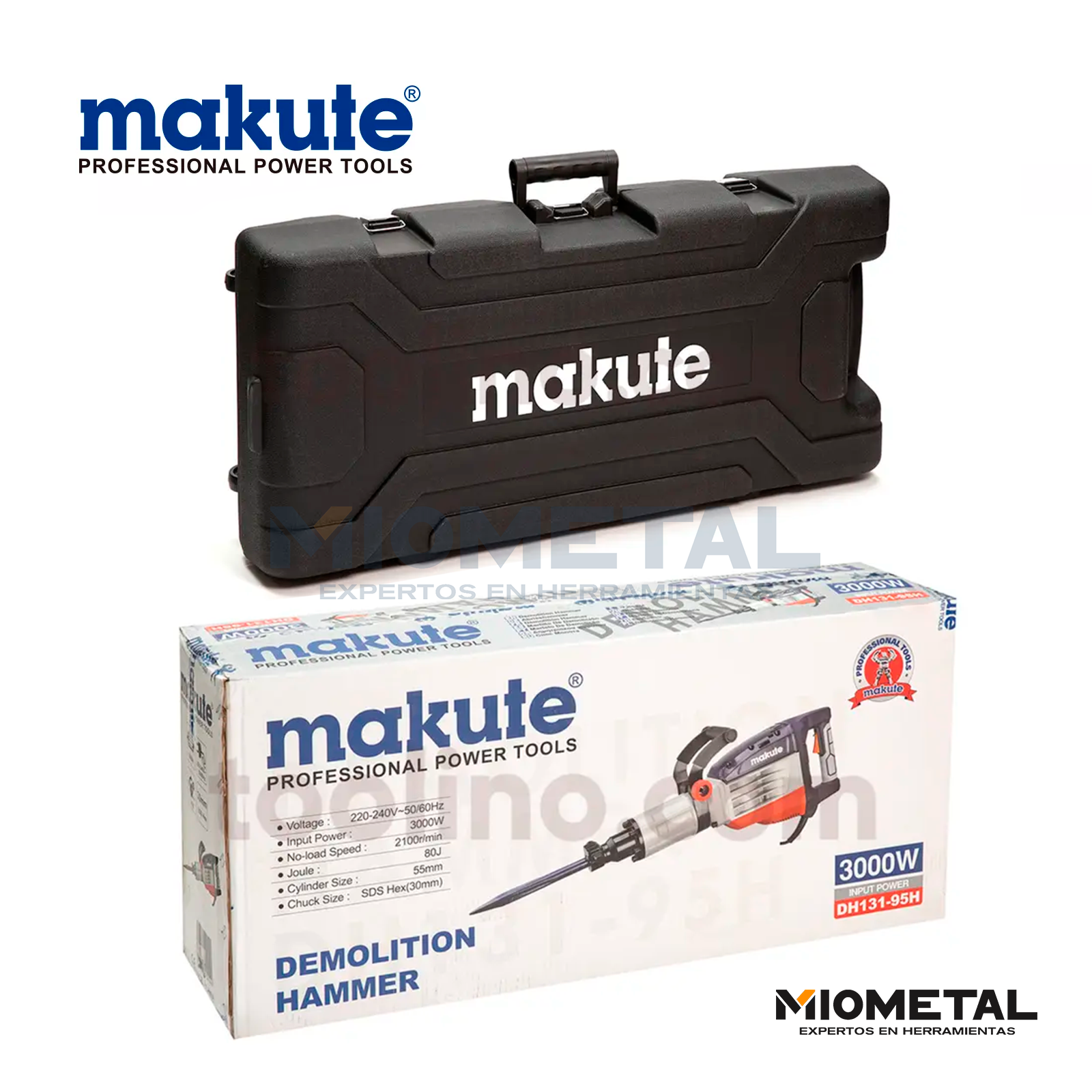 DH131-95H MARTILLO DEMOLEDOR 3000W - 80JOULES (HEXAGONAL 30) - Imagen 3